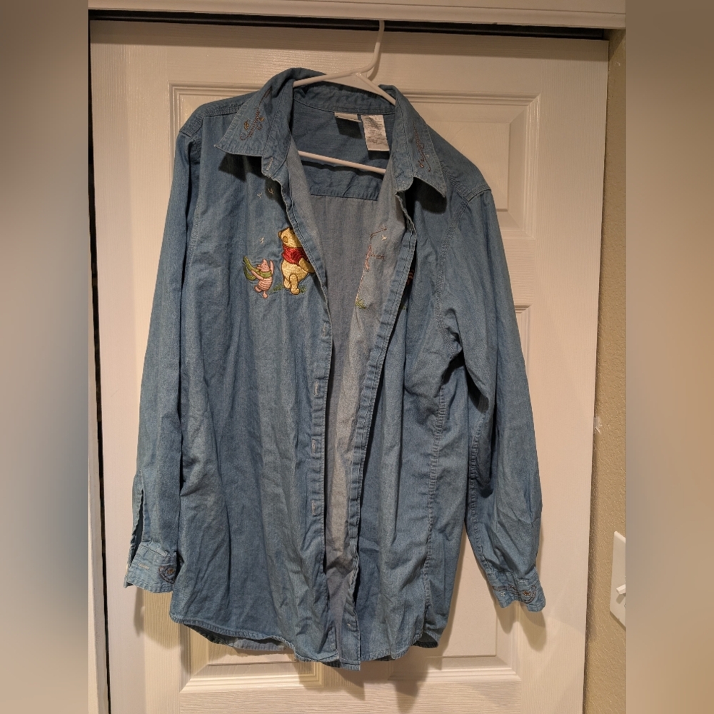Vintage Winnie the Pooh denim shirt, women's XL